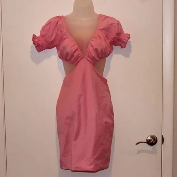 Alamour The Label Riviera Mini Dress Pink  Size Small - Picture 5 of 13